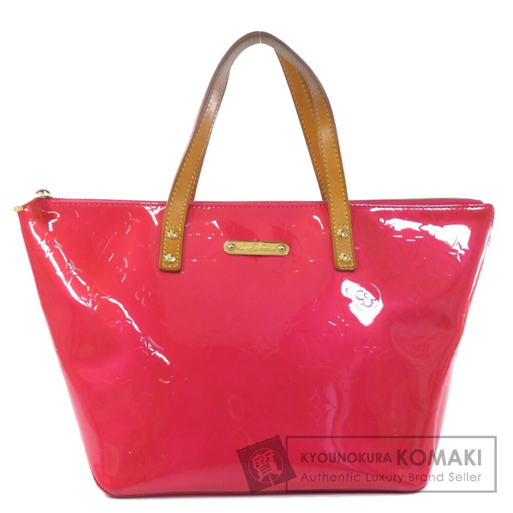 Louis Vuitton Bellevue Vernis Rose Pink Pop Tote Bag Leather